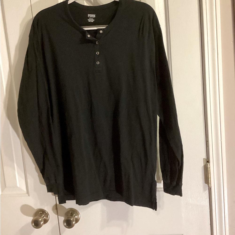 Pink Ladies LS Henley Sz. Med